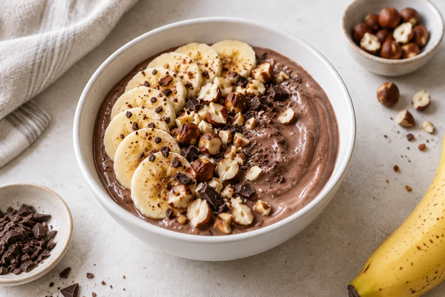 Serviervorschlag: Schoko-Skyr mit Banane